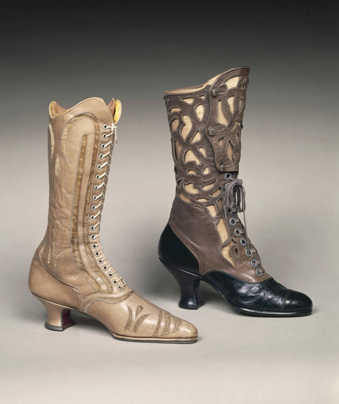 无人,竖图,特写,民族服装,时尚,灰色背景,皮革,靴子,两个,灰色,摄影,女装,足,19世纪,式样,彩图,影棚拍摄,传统服装,民俗服