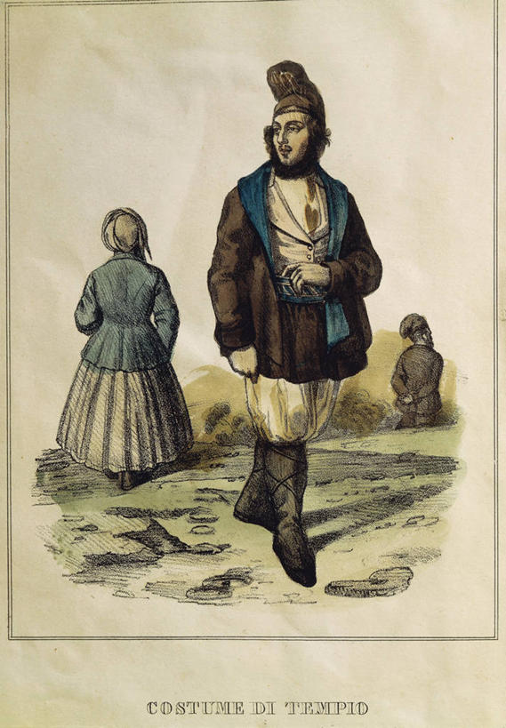 成年人,三个人,竖图,室外,白天,民族服装,绘画,帽子,艺术,古典,文化,工艺品,品味,摄影,美术,高雅,意大利文化,美学,撒丁岛,男人,女人,彩图,传统服装,民俗服