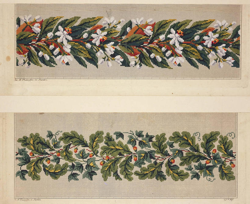 无人,横图,竖图,叶子,刺绣,花纹,花环,常春藤,茉莉,绿色,摄影,怀旧,记忆,橡树果,德国文化,式样,橡树叶,美术工艺,设计,彩图,影棚拍摄