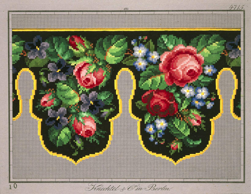 无人,横图,特写,玫瑰,勿忘我,紫罗兰,叶子,刺绣,花纹,对称,丰富,花蕾,历史,花,一个,工艺品,摄影,单个,拼接,针织品,式样,美术工艺,彩图,影棚拍摄