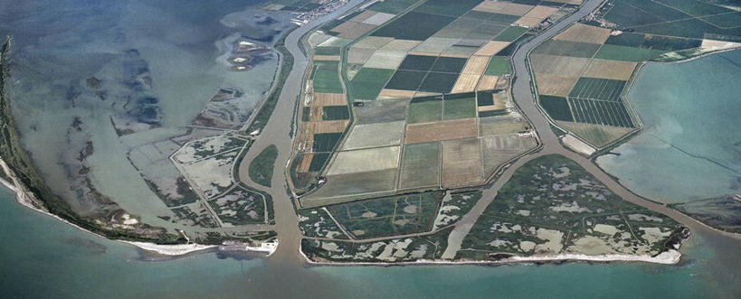 无人,横图,全景,俯视,航拍,室外,白天,农业,河流,美景,意大利,河岸,景观,田地,绿色,自然,景色,摄影,鸟瞰,自然风光,威尼托大区,三角洲,式样,彩图,高角度拍摄,旅行,波河