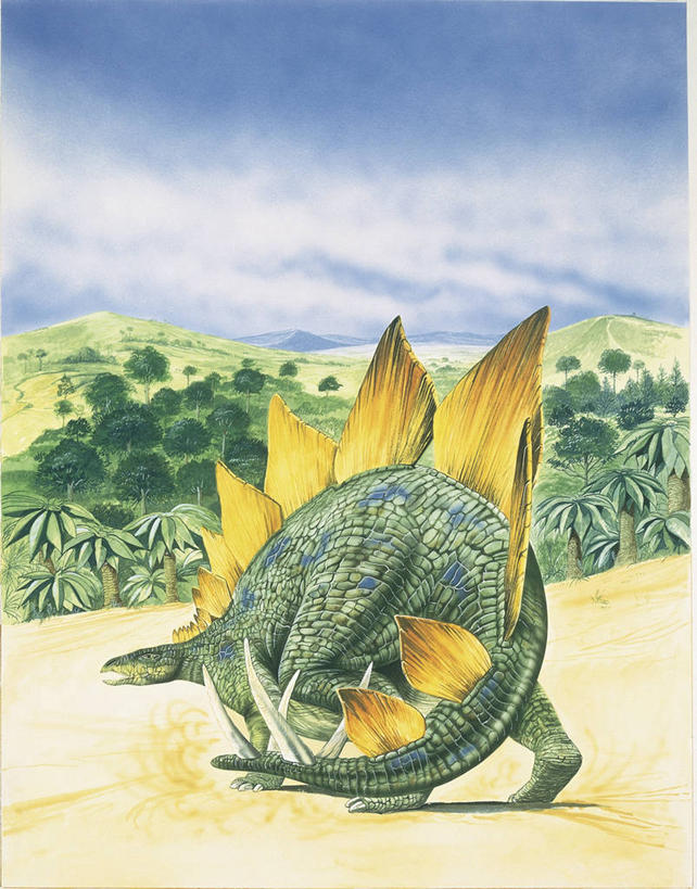 无人,竖图,插画,室外,白天,数码,科技,森林,山,植物,野生动物,阴影,科学,网络,尾巴,高光,几何,计算机图形,合成,图像,图画,历史,画,树,天空,动物,概念,生物,恐龙,食草动物,考古学,电脑合成图,数码合成图,锋利,生物学,尖锐,合成图,主题,自然现象,漫画,偶蹄目,计算机制图,剑龙,地貌,写实,具体,具象,构图,侏罗纪,古代史,进化,地质学,史前时代,彩图,时空,动物学,林区,白垩系,过去,古生物学,脊椎动物亚门