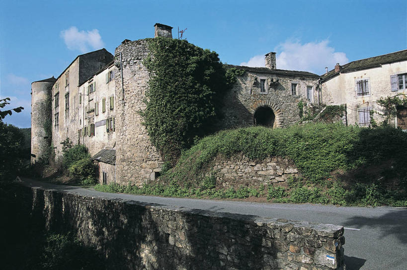 无人,横图,室外,白天,建筑,路,法国,欧洲,阴影,城堡,云,历史,石墙,树,天空,摄影,西欧,地中海文化,法兰西,法兰西共和国,法兰西第五共和国,南部.比利牛斯,上比利牛斯省,南部.比利牛斯大区,彩图,过去