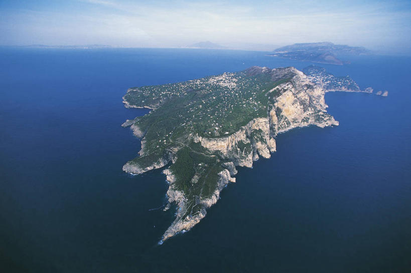 无人,横图,俯视,航拍,室外,白天,海洋,意大利,欧洲,岛,水平线,宏伟,风景,天空,自然,摄影,宁静,鸟瞰,地中海文化,意大利文化,卡普里,坎帕尼亚,彩图,高角度拍摄