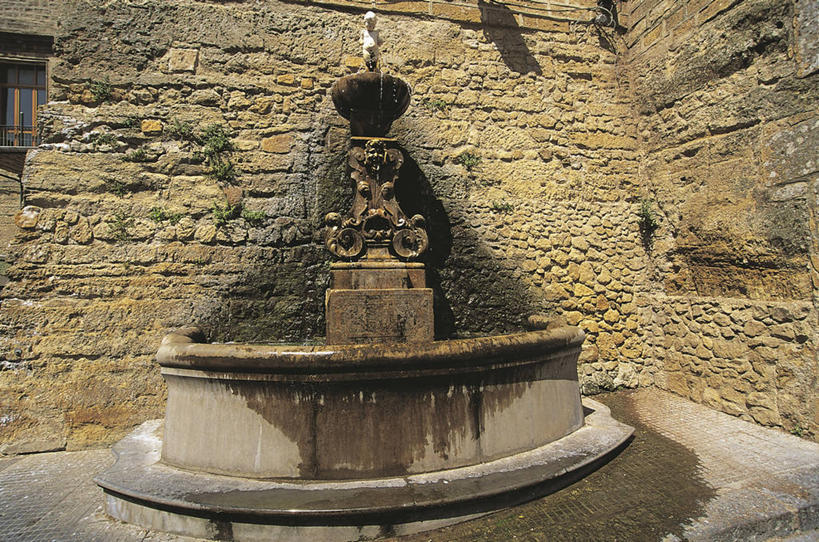 无人,教堂,横图,室外,白天,水,建筑,喷泉,雕塑,意大利,欧洲,雕像,石墙,摄影,宗教,基督教,西西里,宗教建筑,地中海文化,意大利文化,灵性,恩纳省,彩图