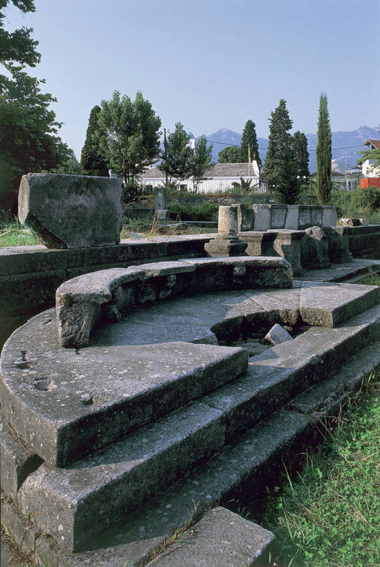 无人,竖图,室外,白天,山,建筑,希腊,欧洲,岛,首都,历史,废墟,草,树,蓝色,摄影,地中海文化,希腊文化,爱琴海群岛,希腊共和国,万里无云,古希腊,古代文明,东马其顿.色雷斯大区,色雷斯.东马其顿,色雷斯.东马其顿大区,彩图,卡瓦拉州,北爱琴海诸岛,东北爱琴海诸岛,萨索斯岛,过去