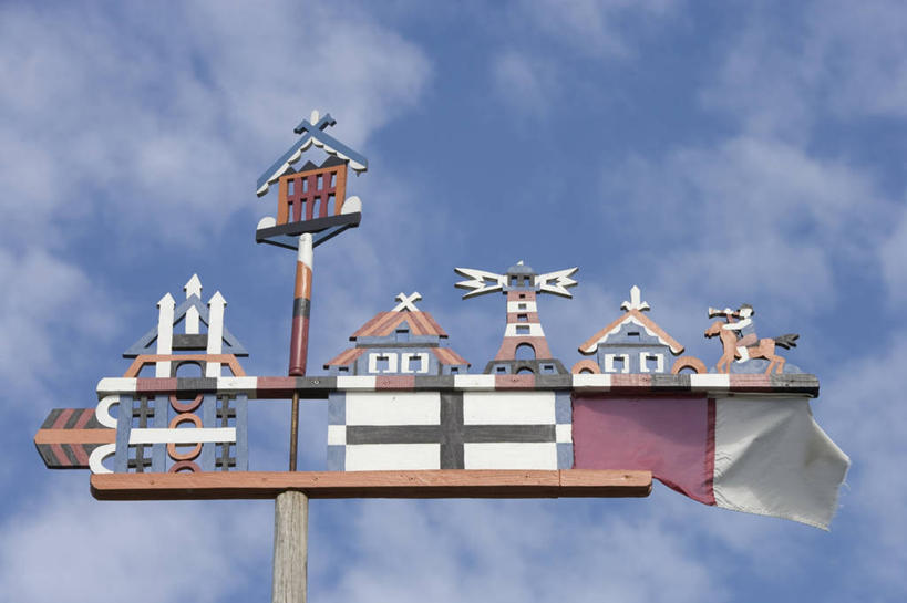 无人,横图,室外,白天,仰视,木制,云,天气,天空,摄影,立陶宛共和国,风标,彩图,低角度拍摄,波罗的海三国,联合国教科文组织