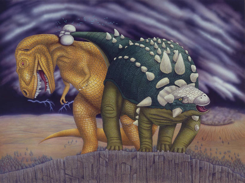 无人,站,横图,插画,室外,夜晚,数码,科技,闪电,野生动物,对抗,阴影,冲突,网络,尾巴,乌云,云,高光,几何,计算机图形,合成,图画,历史,画,自然,动物,两只,击打,恐龙,环境,电脑合成图,数码合成图,暴力,撞击,合成图,打斗,进攻,漫画,霸王龙,写实,具体,具象,古代史,地质学,史前时代,彩图,包头龙,白垩系,过去,古生物学