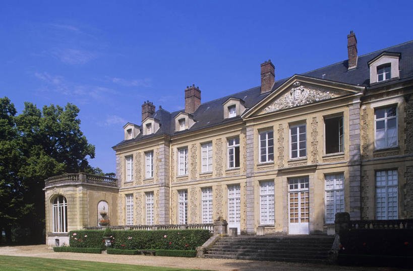 无人,横图,室外,白天,窗户,建筑,法国,城堡,历史,台阶,树,摄影,中欧,法兰西岛大区,彩图