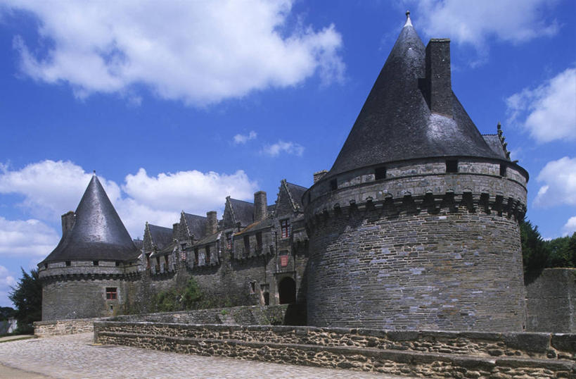 无人,横图,室外,白天,建筑,路,法国,城堡,纪念碑,围墙,塔,历史,摄影,布列塔尼,要塞,中欧,莫尔比昂省,彩图