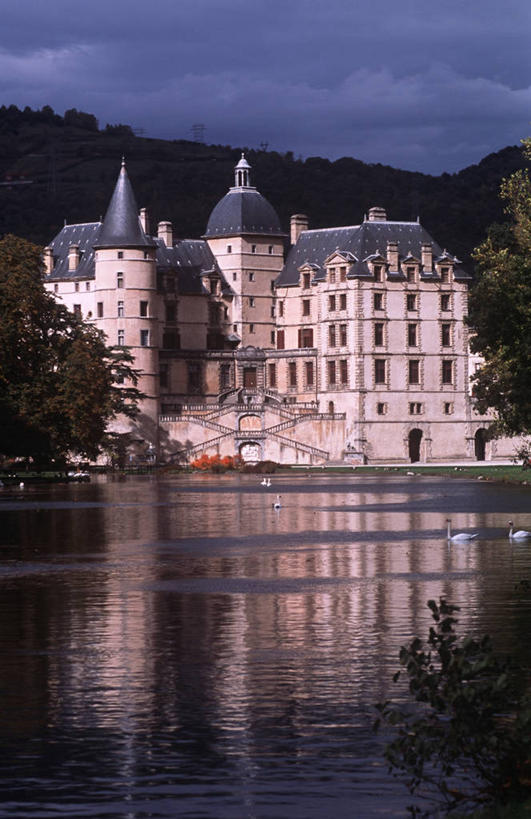 无人,竖图,室外,白天,湖,建筑,法国,欧洲,城堡,云,历史,天空,动物,摄影,西欧,法兰西,中欧,法兰西共和国,法兰西第五共和国,彩图,旅行,罗讷.阿尔卑斯,罗讷.阿尔卑斯大区,脊椎动物亚门