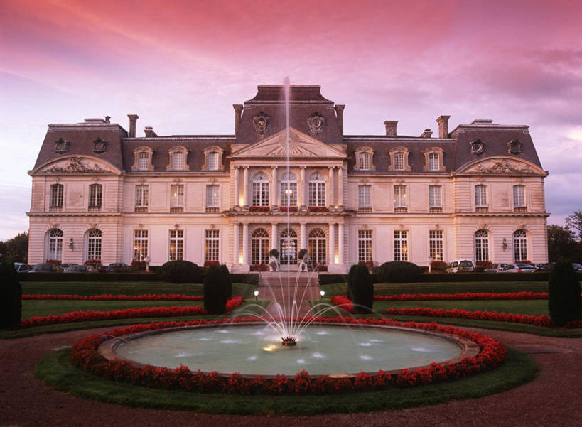 无人,横图,室外,正面,日落,建筑,喷泉,法国,历史,黄昏,摄影,园林,中欧,卢瓦尔河谷,彩图,旅行