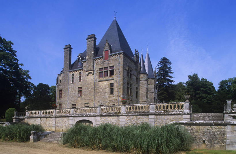 无人,横图,室外,白天,建筑,法国,欧洲,城堡,历史,摄影,布列塔尼,西欧,法兰西,哥特式风格,中欧,法兰西共和国,法兰西第五共和国,布列塔尼半岛,布列塔尼地区,伊勒.维莱讷省,彩图,旅行