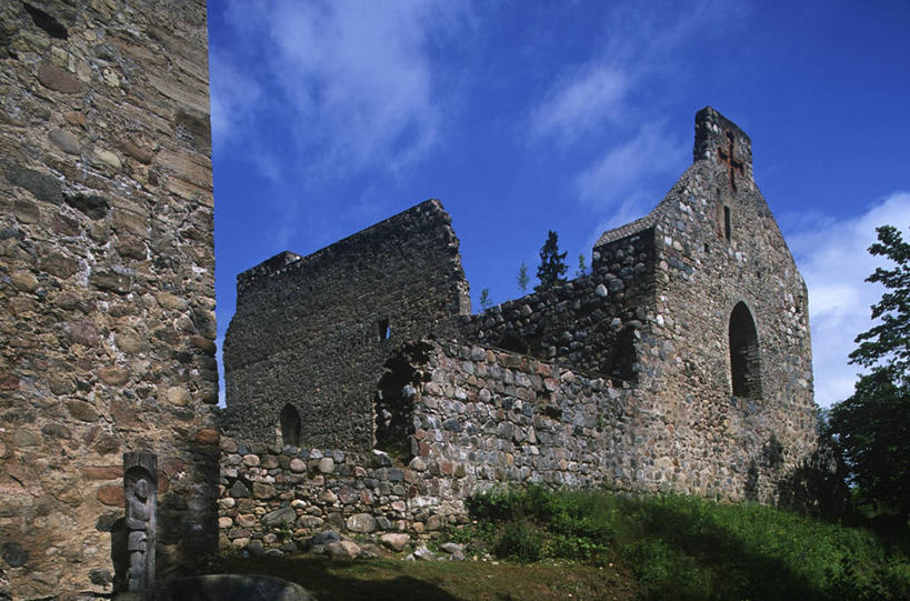 无人,横图,室外,白天,建筑,拉脱维亚,城堡,围墙,历史,石墙,废墟,摄影,要塞,彩图,旅行,波罗的海三国