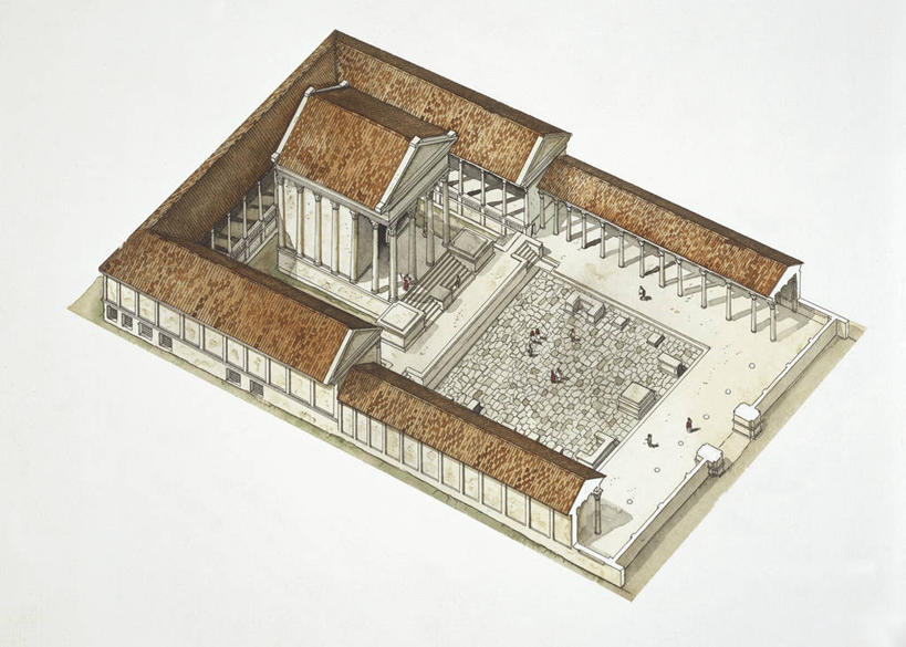 无人,横图,俯视,插画,室外,数码,科技,建筑,阴影,网络,高光,几何,计算机图形,合成,图画,历史,古罗马,画,古董,考古学,电脑合成图,数码合成图,合成图,漫画,写实,具体,具象,古代文明,柱廊,彩图,高角度拍摄,帝国,路西塔尼亚号,过去