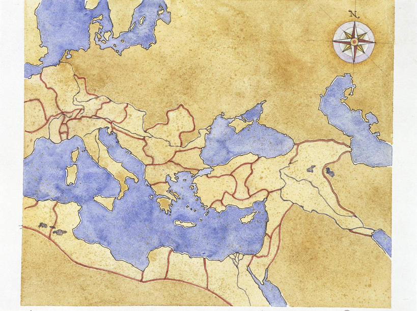 无人,横图,插画,室外,数码,科技,地图,阴影,网络,高光,几何,计算机图形,古典,合成,图画,历史,古罗马,画,古董,罗盘,电脑合成图,数码合成图,合成图,分割,古典风格,漫画,写实,具体,具象,古代文明,古代史,自然地理,彩图,帝国,过去