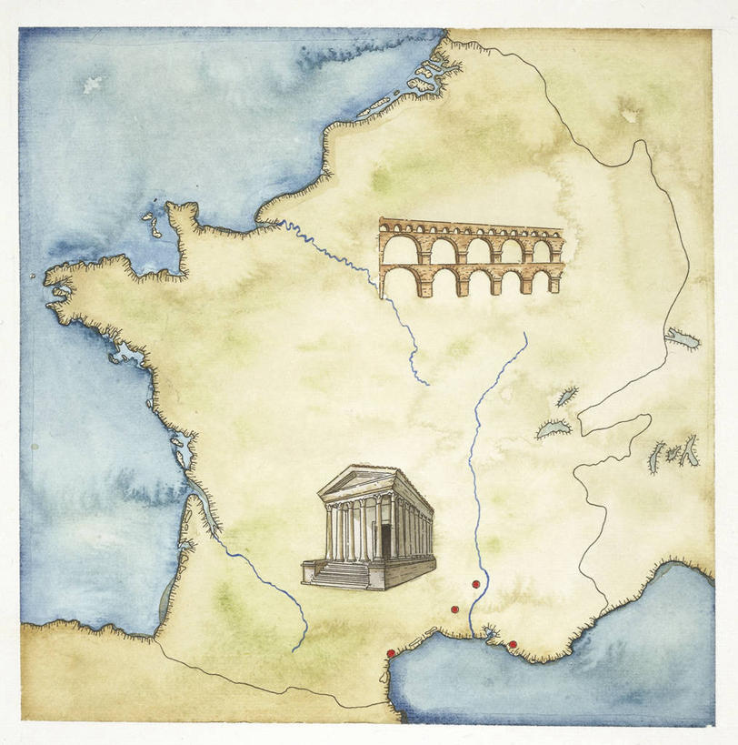 无人,竖图,方图,插画,室外,数码,科技,海洋,水,建筑,地图,法国,阴影,网络,高光,几何,计算机图形,古典,合成,图画,历史,古罗马,画,古董,电脑合成图,数码合成图,合成图,古典风格,漫画,中欧,加德桥,尼姆,写实,具体,具象,古代文明,古代史,奥古斯都,自然地理,彩图,旅行,帝国,过去