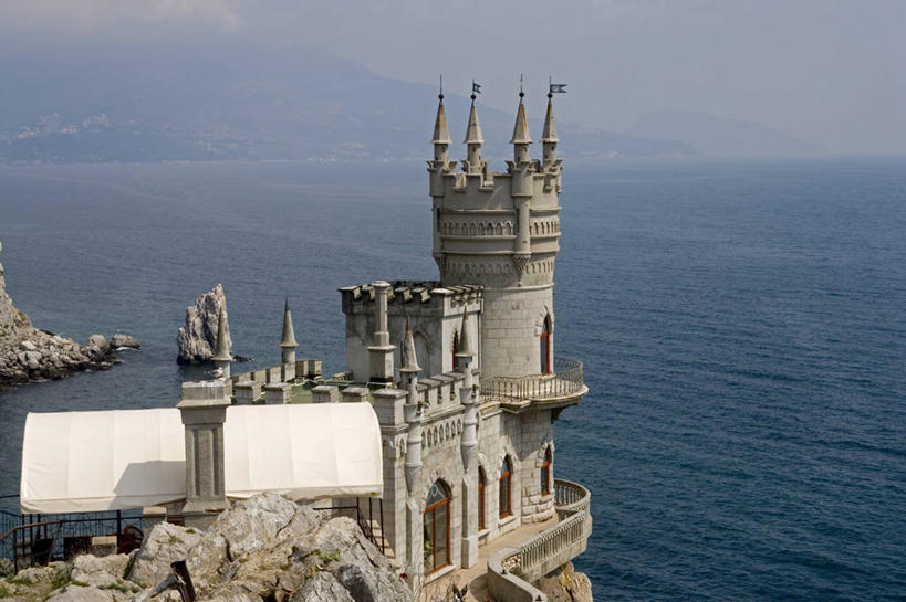 无人,建筑师,横图,室外,安全,海洋,建筑,欧洲,乌克兰,城堡,背面,创意,摄影,创新,新意,克里米亚,黑海,雅尔塔,自然地理,设计,彩图