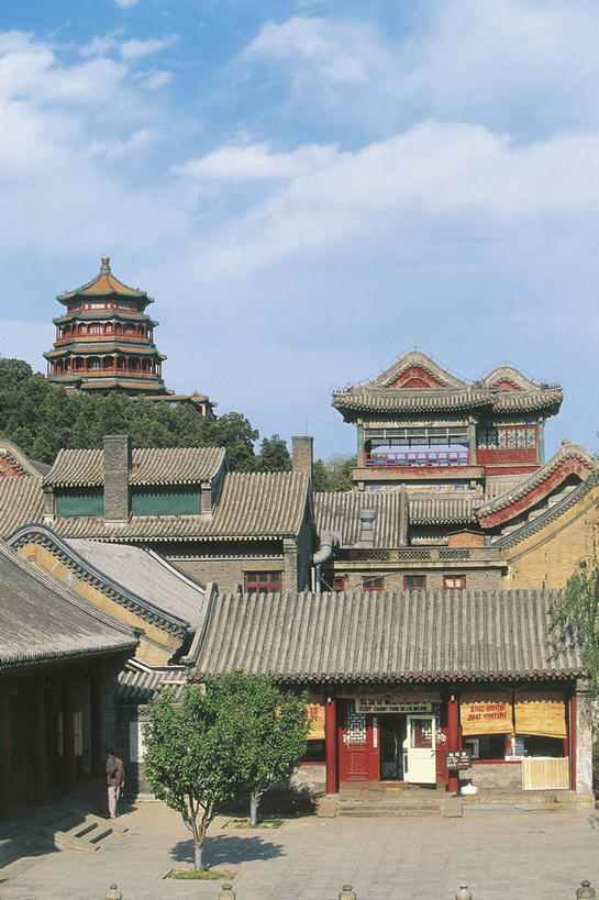 无人,颐和园,竖图,北京,亚洲,联合国,首都,摄影,北京市,自然地理,彩图,联合国教科文组织