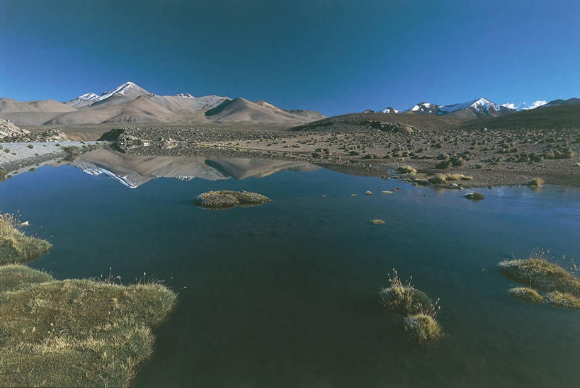 无人,横图,室外,白天,湖,美景,山脉,智利,反射,地平线,地形,景观,辽阔,地面,风景,天空,自然,广阔,景色,南美,摄影,宁静,一望无际,环境,国家公园,自然风光,延伸,万里无云,天地相交,无边无际,一马平川,安地斯山脉,朗卡国家公园,自然地理,彩图,旅行,普特雷,郊野公园