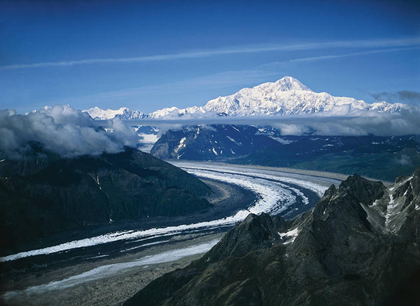 无人,横图,俯视,室外,白天,美景,山,美国,冰,地形,景观,风景,自然,景色,摄影,国家公园,自然风光,冰河,阿拉斯加,麦金利峰,自然地理,彩图,高角度拍摄,旅行,郊野公园