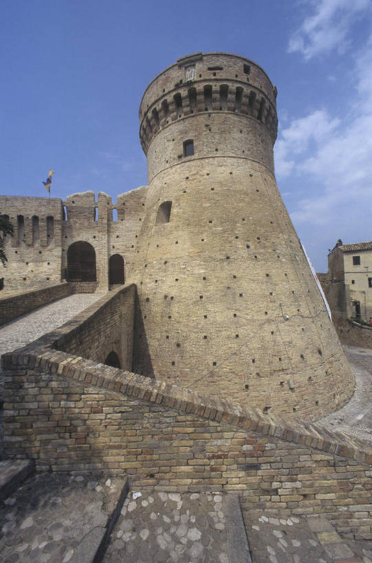 无人,竖图,室外,白天,安全,建筑,意大利,城堡,塔,历史,石墙,摄影,要塞,意大利文化,马尔凯大区,彩图