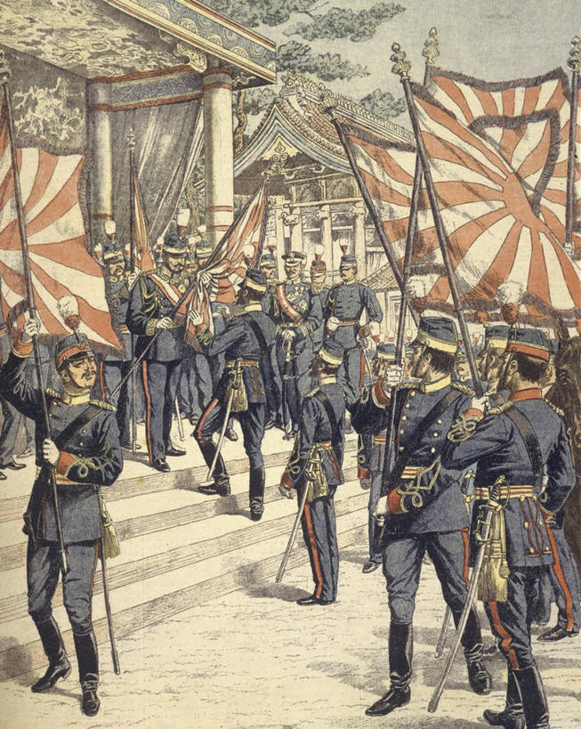 无人,竖图,报纸,日本,士兵,日本文化,标志,符号,日本国旗,历史,标识,战争,摄影,皇帝,军服,20世纪,性别符号,美术工艺,彩图,男性符号