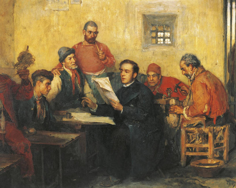 无人,坐,横图,桌子,椅子,意大利,标志,符号,标识,读书,监狱,摄影,美术馆,作画,性别符号,彩图,男性符号