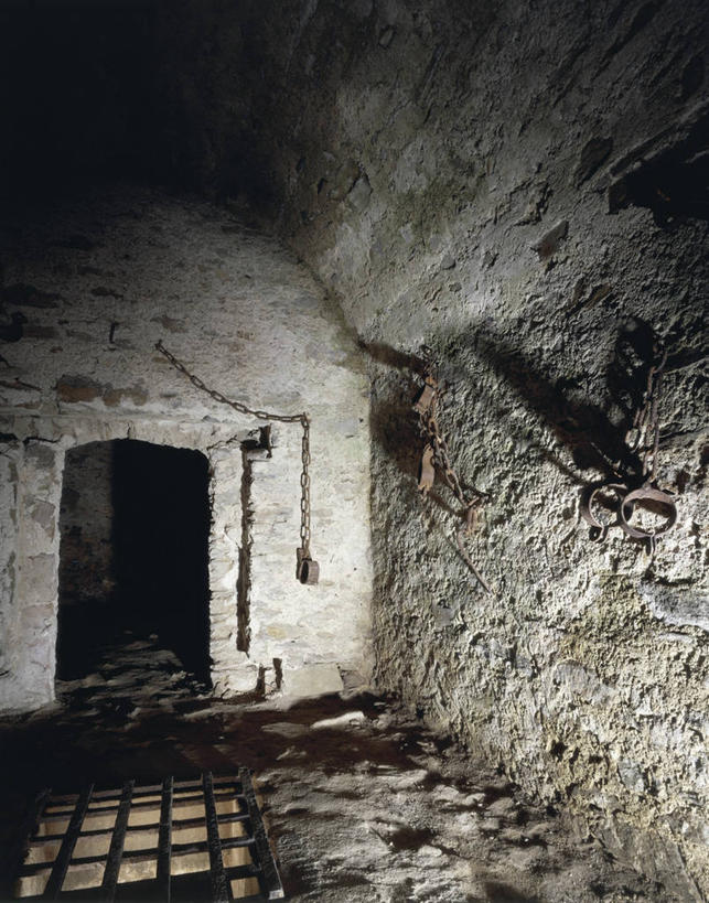 无人,竖图,室内,奥地利,城堡,门口,文艺复兴,历史,石墙,酒窖,废墟,监狱,摄影,铁环,锁链,链条,照亮,束缚,要塞,限制,处罚,约束,惊骇,古代文明,叛逆,彩图