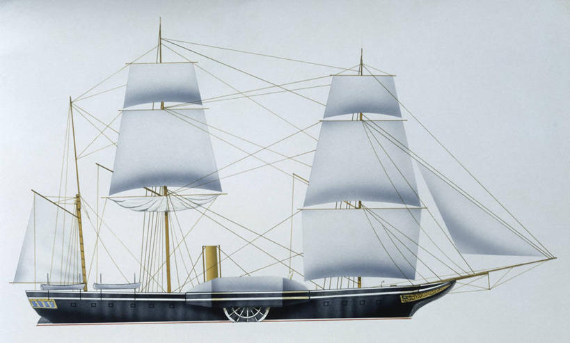 无人,横图,室外,白天,侧面,时尚,船,英国,蓝色背景,军事,历史,一个,蓝色,t台,帆,运输,摄影,军舰,单个,北欧,海军,战舰,军用战舰,战船,帆樯,桅竿,时装表演,时装秀,t型台,走秀,彩图,雪佛兰,帆柱,英国海军,英国皇家海军,传动装置