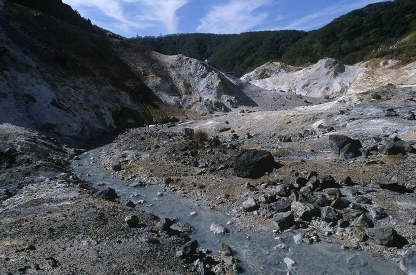 无人,横图,室外,白天,旅游,度假,时尚,美景,山,水,北海道,长野县,日本,地形,景观,流水,娱乐,风景,小溪,自然,享受,休闲,t台,景色,放松,摄影,环境,国家公园,自然风光,东亚,将军,时装表演,时装秀,支笏湖国家公园,t型台,走秀,自然地理,岩石,彩图,地狱谷,郊野公园