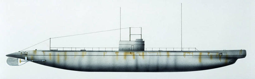 无人,横图,全景,室外,白天,侧面,时尚,船,日本,蓝色背景,军事,历史,一个,蓝色,t台,运输,摄影,军舰,单个,海军,战舰,东亚,潜水艇,军用战舰,战船,时装表演,时装秀,t型台,走秀,彩图,大日本帝国海军