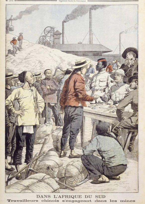 西方人,成年人,人群,站,坐,竖图,室外,白天,采矿业,家具,桌子,欧洲,非洲,南非,黑人,欧洲人,历史,摄影,合伙,将军,矿工,男人,白种人,非洲人,中国人,彩图,剥削,帝国,花名册