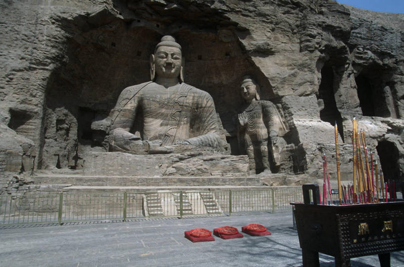 无人,横图,室外,白天,雕塑,大同,雕像,悬崖,历史,佛,摄影,宗教,洞穴,佛教,宗教建筑,中国文化,沉积岩,云冈石窟,晋中,古代文明,古代史,灵性,沙岩,彩图,旅行,洞室