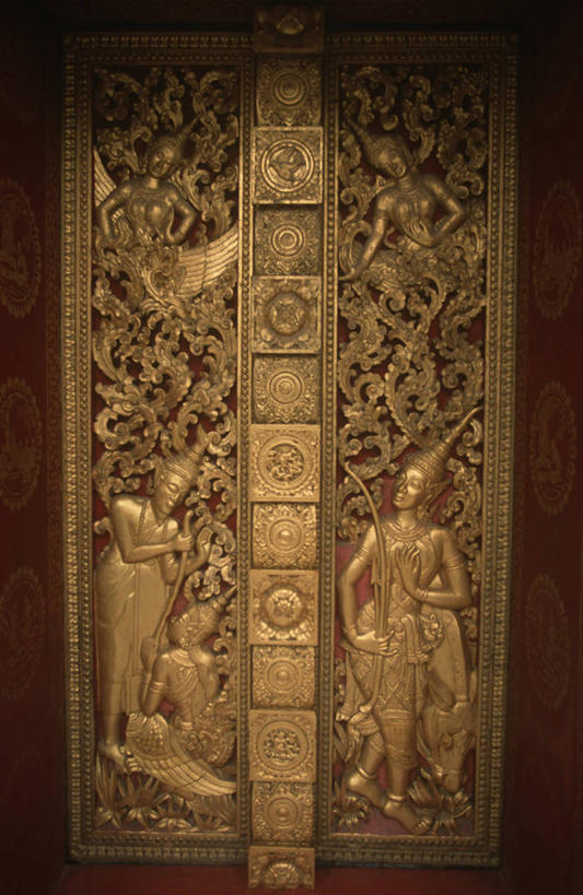 无人,竖图,室外,特写,白天,老挝,装饰,黄金,摄影,宗教,佛教,复杂,琅勃拉邦,印度支那,彩图