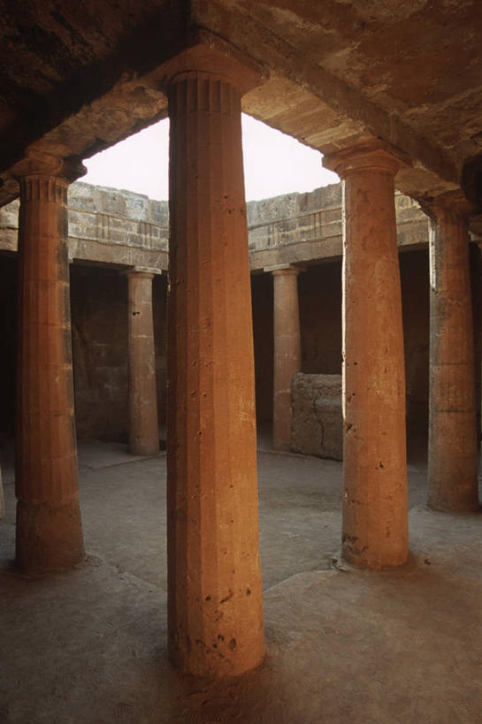 无人,竖图,室内,白天,建筑,塞浦路斯,柱子,历史,废墟,地标建筑,摄影,坟墓,宗教建筑,南欧,古代文明,彩图,旅行,多利安式