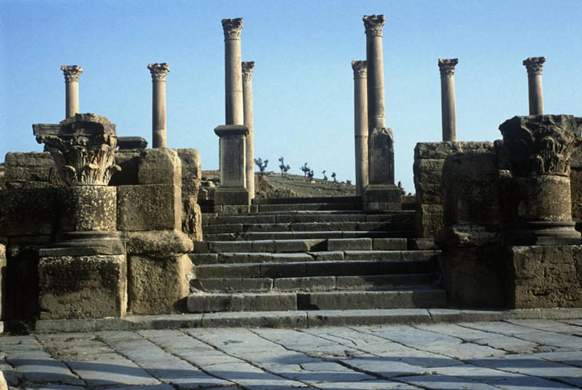 无人,横图,室外,白天,旅游,度假,美景,建筑,阿尔及利亚,柱子,景观,历史,娱乐,废墟,台阶,自然,享受,休闲,景色,放松,摄影,自然风光,古典风格,北非,古代文明,彩图,旅行