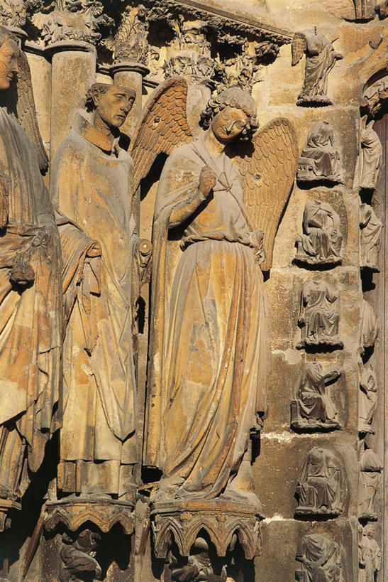 无人,竖图,室外,特写,白天,门,建筑,雕塑,法国,欧洲,天使,标志,雕像,符号,标识,地标建筑,虚构,摄影,宗教,基督教,西欧,法兰西,法国文化,哥特式风格,中欧,法兰西共和国,法兰西第五共和国,性别符号,圣人,香槟.阿登,香槟.阿登大区,美术工艺,马恩省,兰斯,兰斯大教堂,彩图,大教堂,男性符号,时代