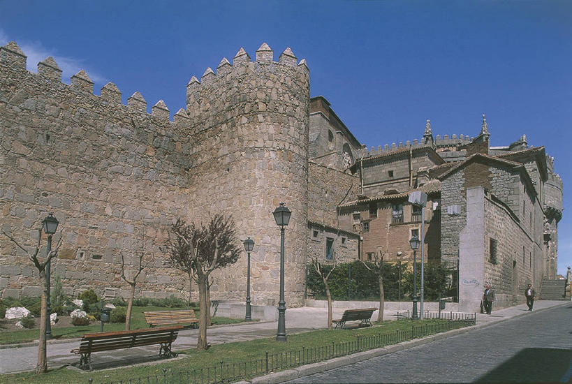 横图,室外,白天,城市,建筑,西班牙,欧洲,古城,围墙,小路,历史,城墙,地标建筑,摄影,南欧,伊比利亚半岛,阿维拉,西班牙王国,卡斯蒂利亚,莱昂,卡斯蒂利亚.莱昂,莱昂省,彩图,旅行,时代,阿维拉省