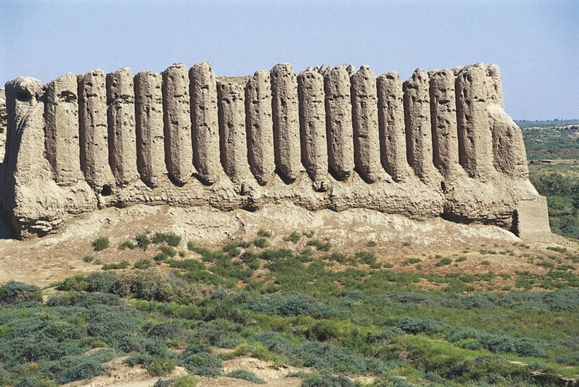 无人,横图,俯视,室外,白天,旅游,度假,美景,建筑,土库曼斯坦,一排,整齐,地形,景观,历史,娱乐,废墟,排列,自然,地标建筑,享受,休闲,景色,放松,摄影,考古学,中亚,要塞,队列,自然风光,古代文明,彩图,高角度拍摄,旅行,过去