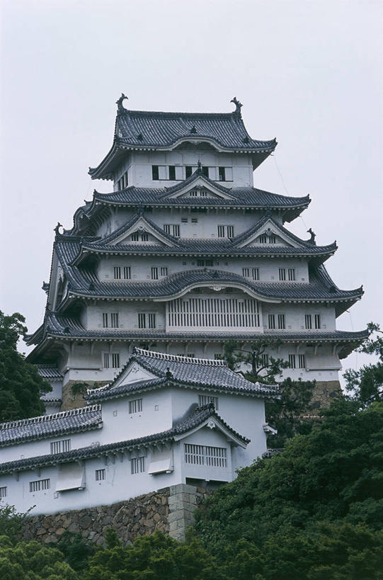 无人,竖图,室外,白天,仰视,建筑,日本,亚洲,日本文化,城堡,历史,宝塔,地标建筑,摄影,东亚,本州,本州岛,日本国,近畿地方,姬路城,近畿,兵库县,姬路,彩图,低角度拍摄,旅行