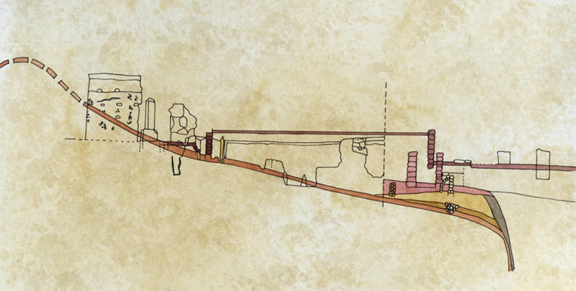 无人,横图,插画,技术,数码,科技,建筑,意大利,罗马,阴影,网络,首都,高光,几何,计算机图形,合成,图画,历史,古罗马,画,电脑合成图,数码合成图,工程,合成图,横截面,漫画,拉奇奥,计划书,写实,具体,具象,古代文明,彩图,派拉庭山丘,过去