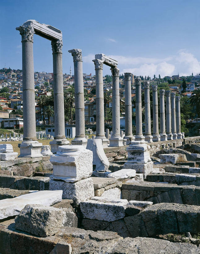 无人,竖图,室外,白天,城市,建筑,欧洲,柱子,历史,废墟,摄影,希腊文化,伊兹密尔,古代文明,柱廊,古代史,彩图,过去