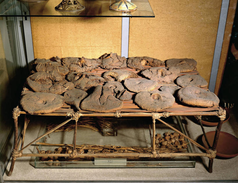 无人,横图,俯视,室内,桌子,丰富,历史,饮食,古代,摄影,长面包,古埃及文明,古代文明,彩图,高角度拍摄,过去