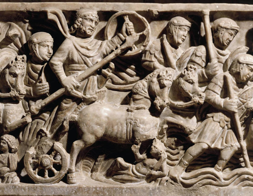 无人,横图,室内,特写,马,雕塑,标志,符号,标识,古代,摄影,基督教,石棺,犹太教,性别符号,古代文明,旧约,美术工艺,彩图,浅浮雕,男性符号