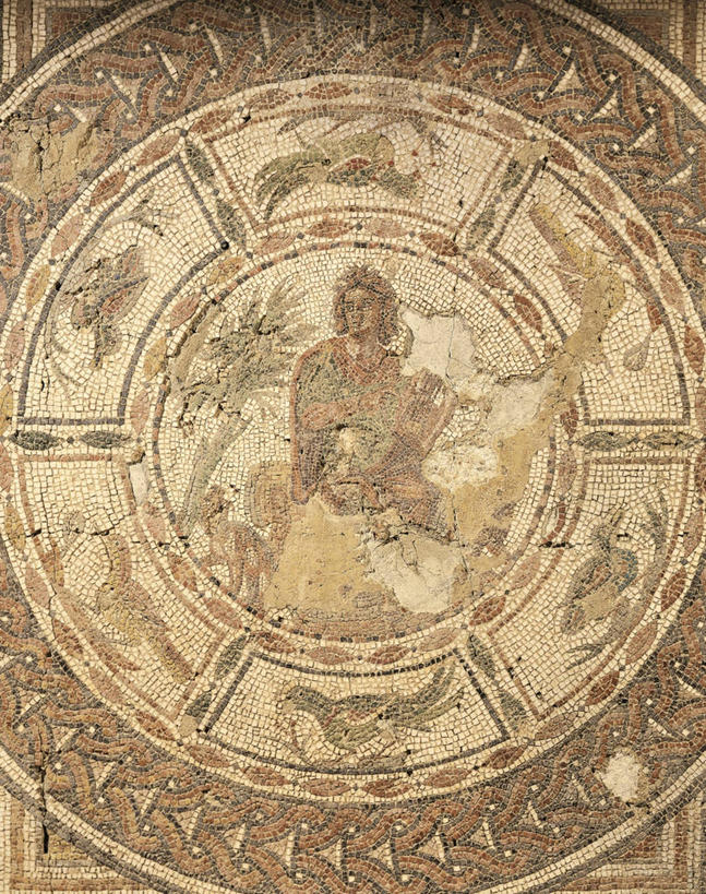 无人,竖图,俯视,室内,地板,表演,花纹,神话,圆形,标志,符号,图案,标识,古罗马,古代,摄影,性别符号,七弦琴,式样,美术工艺,彩图,高角度拍摄,男性符号