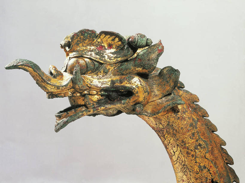 无人,横图,特写,白色背景,雕塑,龙,古代,摄影,部分,青铜,朝鲜半岛,美术工艺,彩图,影棚拍摄