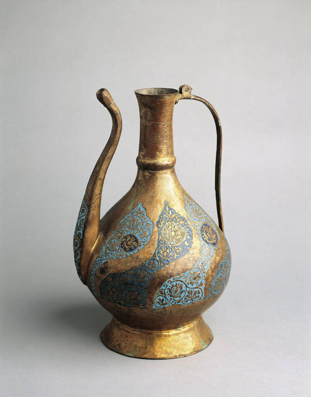 无人,竖图,白色背景,珐琅,文字,水壶,一个,摄影,单个,铜,手艺,18世纪,工匠,式样,美术工艺,彩图,影棚拍摄