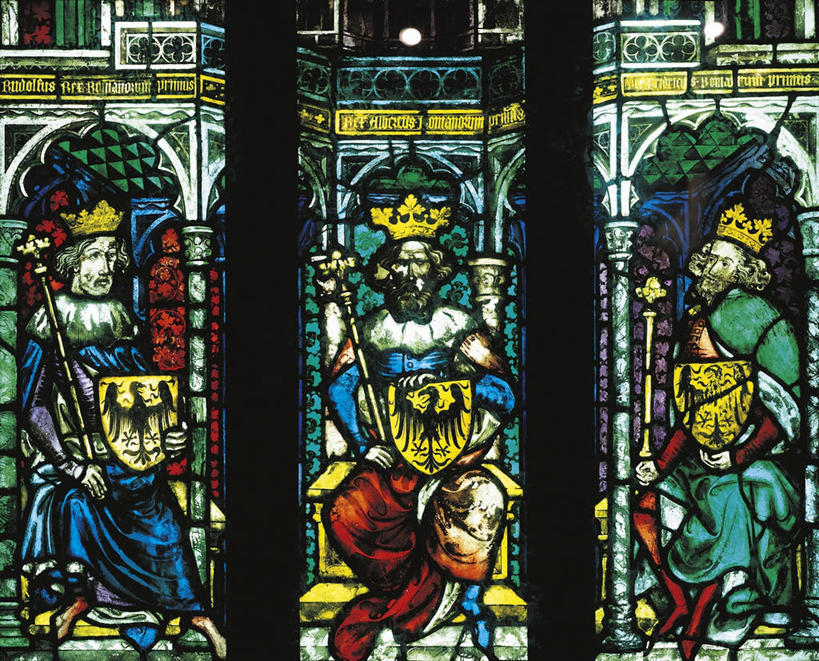 成年人,老年人,一个人,三个人,横图,室内,窗户,奥地利,维也纳,仅一个男性,仅一个人,仅一个中年男性,首都,摄影,哥特式风格,皇室,王座,彩色玻璃,盾形徽章,美术工艺,节杖,男人,男性,中年男性,彩图