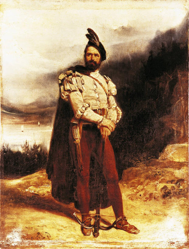 成年人,老年人,胡须,一个人,竖图,插画,室外,白天,绘画,竞争,数码,科技,湖,森林,山,雾,帽子,油画,仅一个男性,仅一个人,仅一个中年男性,对抗,阴影,艺术,冲突,网络,高光,几何,计算机图形,古典,合成,图画,破坏,文化,画,工艺品,品味,武器,战争,人体,美术,损坏,电脑合成图,数码合成图,高雅,攻击,威胁,合成图,对立,矛盾,兵器,肖像,防御,漫画,演出服,写实,具体,具象,美学,敌对,挫败,斗争,抗拒,抗衡,杀伤,威慑,弩,美术工艺,危险,男人,男性,中年男性,胡子,络腮胡,彩图,弓弩,十字弓